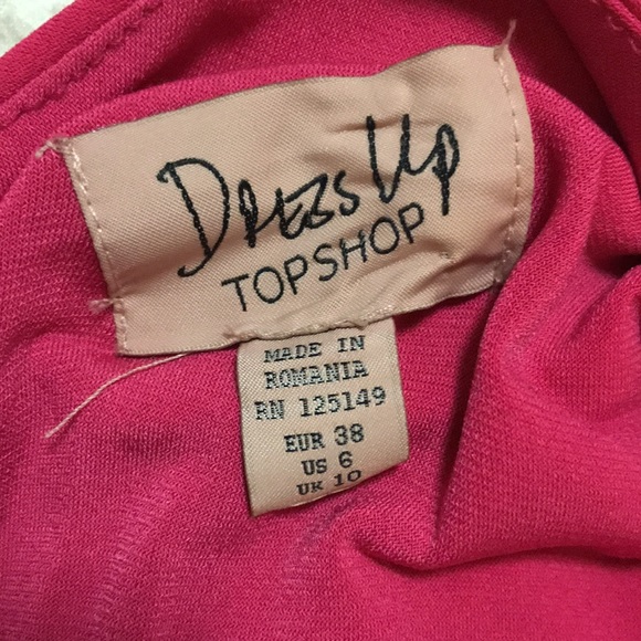 TOPSHOP Lady Gaga asymmetric dress in Hot Pink! - Picture 9 of 9